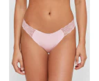Lacey No Show G-String Briefs - Lily Loves - Pink