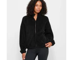 Target Active Zip Through Sherpa Jacket - Black