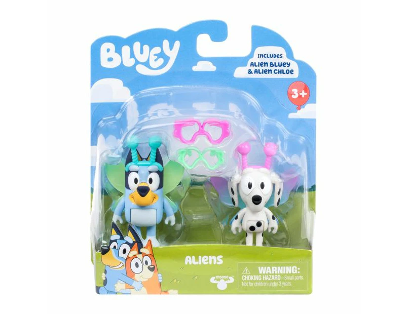 2pc Bluey S10 Action Figures Pack Kids/Childrens Toy 2.5''/6.35cm Assorted 3y+