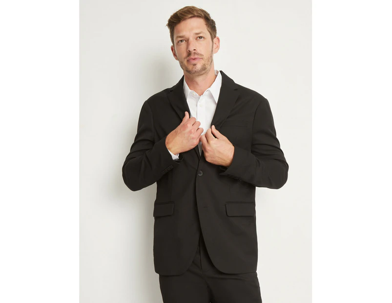 RIVERS - Blazer -  Mens Two Button Suit Blazer - Black