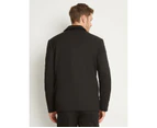 RIVERS - Blazer -  Mens Two Button Suit Blazer - Black