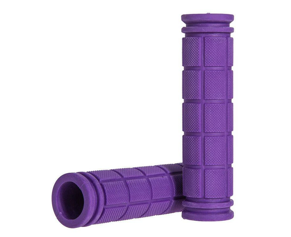 Rubber Grips For Bmx Mtb Cycle Road Mountain Bike Scooter Bicycle Handle Bar - Purple