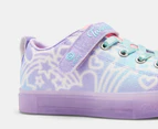 Skechers Girls' Twinkle Toes Sparks Ice Dreamsicle Light-Up Sneakers - Lavender/Multi