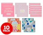 Cards Only Mixed Square Birthday Cards w/ Envelopes 10-Pack - Randomly Selected