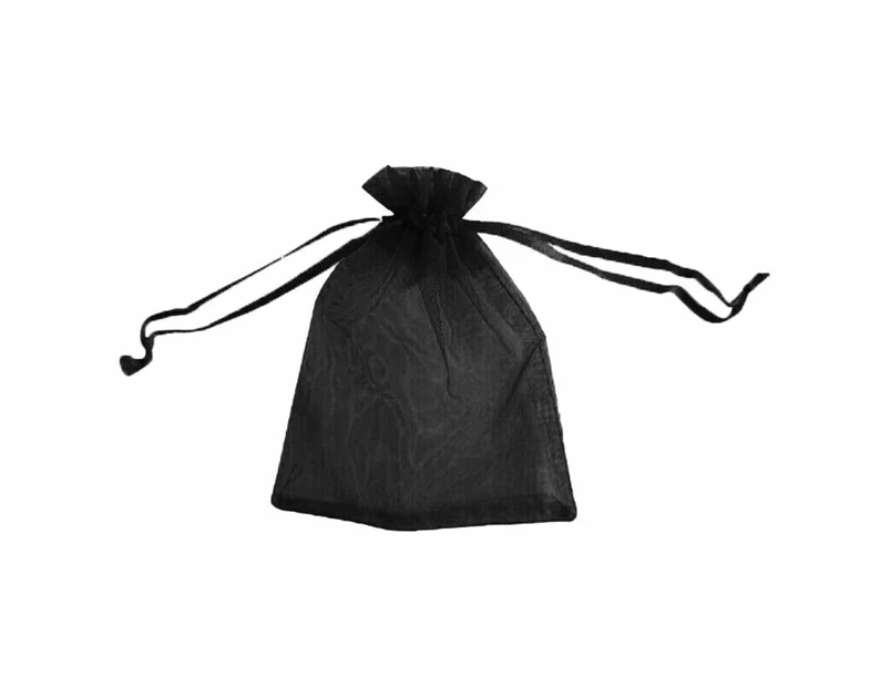 Organza Bag Sheer Bags Jewellery Wedding Candy Packaging Sheer Bags 10*15 cm - Black