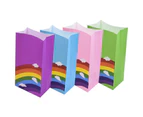 80PCS Kraft Paper Party Bag Seal Birthday Favor Kids  Rainbow Candy paper bags