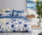 Cleverpolly Kylie Reversible Quilt Cover Set - Blue/White