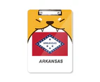 American State Flag Contour Arkansas Dog Clipboard Folder File Folio Bussiness Plate A4