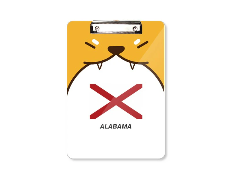 American State Flag Contour Alabama Dog Clipboard Folder File Folio Bussiness Plate A4