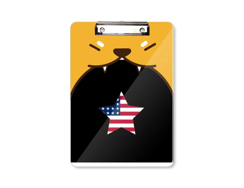 American Pentagram Flag Star Dog Clipboard Folder File Folio Bussiness Plate A4