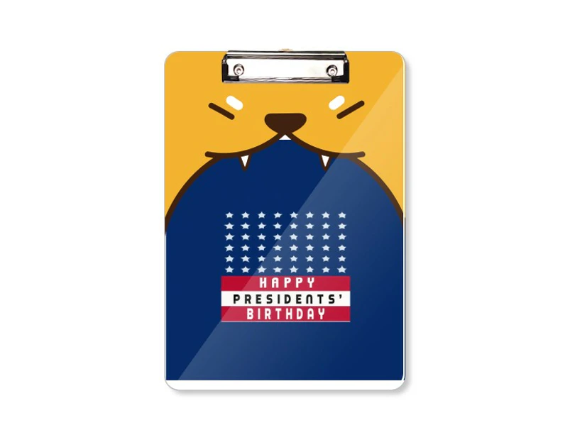 American Traditional Holiday President Dog Clipboard Folder File Folio Bussiness Plate A4
