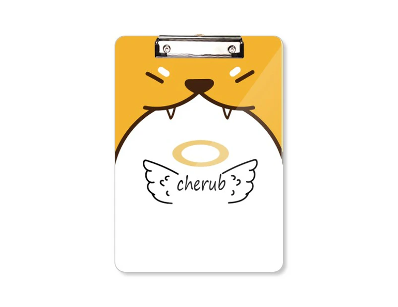 Angel Text Stickers Art Deco  Fashion Dog Clipboard Folder File Folio Bussiness Plate A4