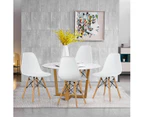 Costway 4x Wood Eames DSW Dining Chair Kitchen Side Chair Home Cafe Living