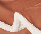 Gioia Casa Teddy Sherpa Quilt Cover Set - Terracotta