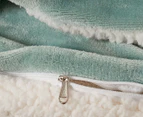 Gioia Casa Teddy Sherpa Quilt Cover Set - Sage