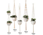 Set of 5 Macrame Plant Hangers Cotton Rope Hanging Planters Set Flower Pots Holder Stand