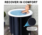 Large Portable Ice Bath Tub Athletes Cold Hot Water Therapy Folding Bathtub 90 x 75 cm