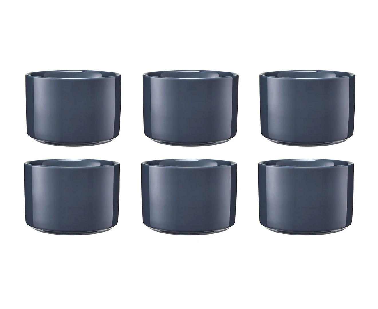 Set of 6 Maxwell & Williams 335mL Indulgence Ramekins - Slate Blue