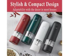 Electric Pepper or Salt Grinder - One-Handed - No Battery Needed Modern Style - Automatic Black Peppercorn or Sea Salt Spice Mill with Adjustable C