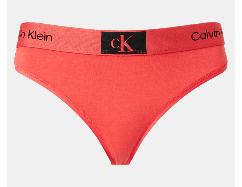 Calvin Klein Women's 1996 Cotton Modern Thong / G-String - Cool Melon