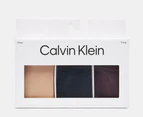 Calvin Klein Women's Invisibles Thong 3-Pack - Light Caramel/Power/Black