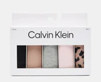 Calvin Klein Women's Autograph Bikini Briefs 5-Pack - Black/Cedar/Nymph's Thigh/Charcoal Heather/Leopard