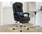 ALFORDSON Massage Office Chair PU Leather Seat Black