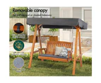 ALFORDSON Swing Chair Outdoor Furniture Wooden Garden Patio Bench Canopy Teak