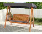 ALFORDSON Swing Chair Outdoor Furniture Wooden Garden Canopy Teak XL