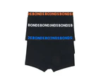 18 X Bonds Mens Everyday Trunk Underwear Black Multi Undies Cotton/Elastane - Black