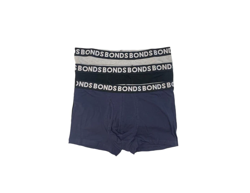 15 X Bonds Mens Everyday Trunk Underwear Grey / Black / Blue Undies Cotton/Elastane - Multi