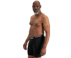 3 x Bonds Mens Total Package Long Trunk Underwear Undies Black - Black