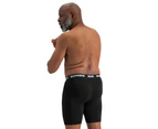 6 x Bonds Mens Total Package Long Trunk Underwear Undies Black - Black