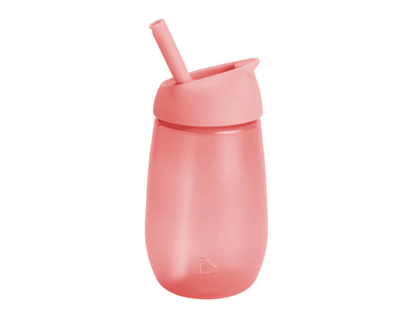 Munchkin 10oz/295ml Simple Clean Straw Anti-Spill Sippy Cup - Pink 12M+