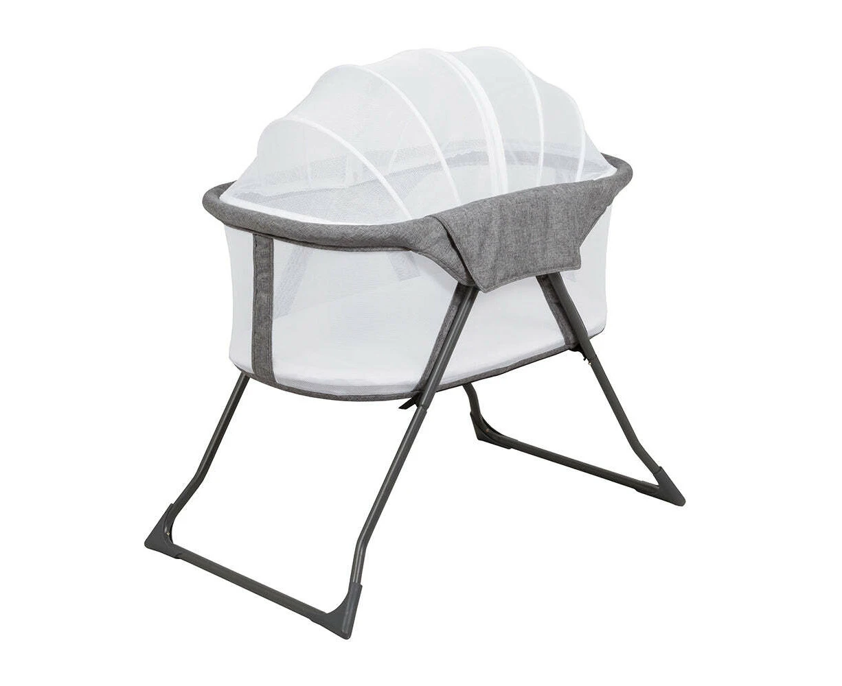 Childcare Maya Portable Travel Bassinet Cot Crib w/ Carry Bag - Storm Cloud 0-5M