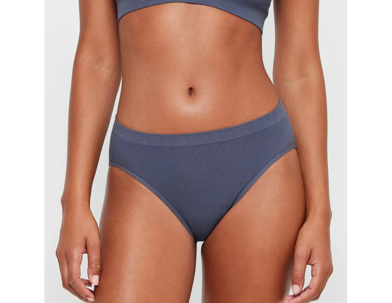 Target Bamboo Rib High Waisted Briefs - Blue