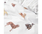Target Sunny Dog Quilt Cover Set - White
