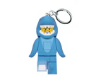 Lego Kids Shark Suit Guy 7cm Key Light Minifigure Keychain LED Keyring Blue