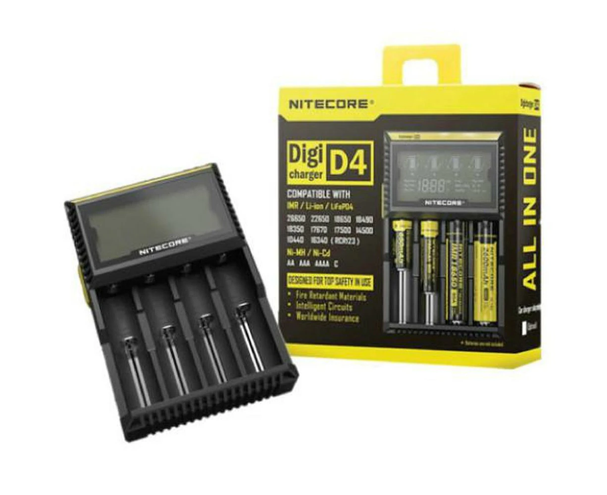 Nitecore D2 D4 Digicharger - Battery Charger - Lithium Li Ion Smart Electric