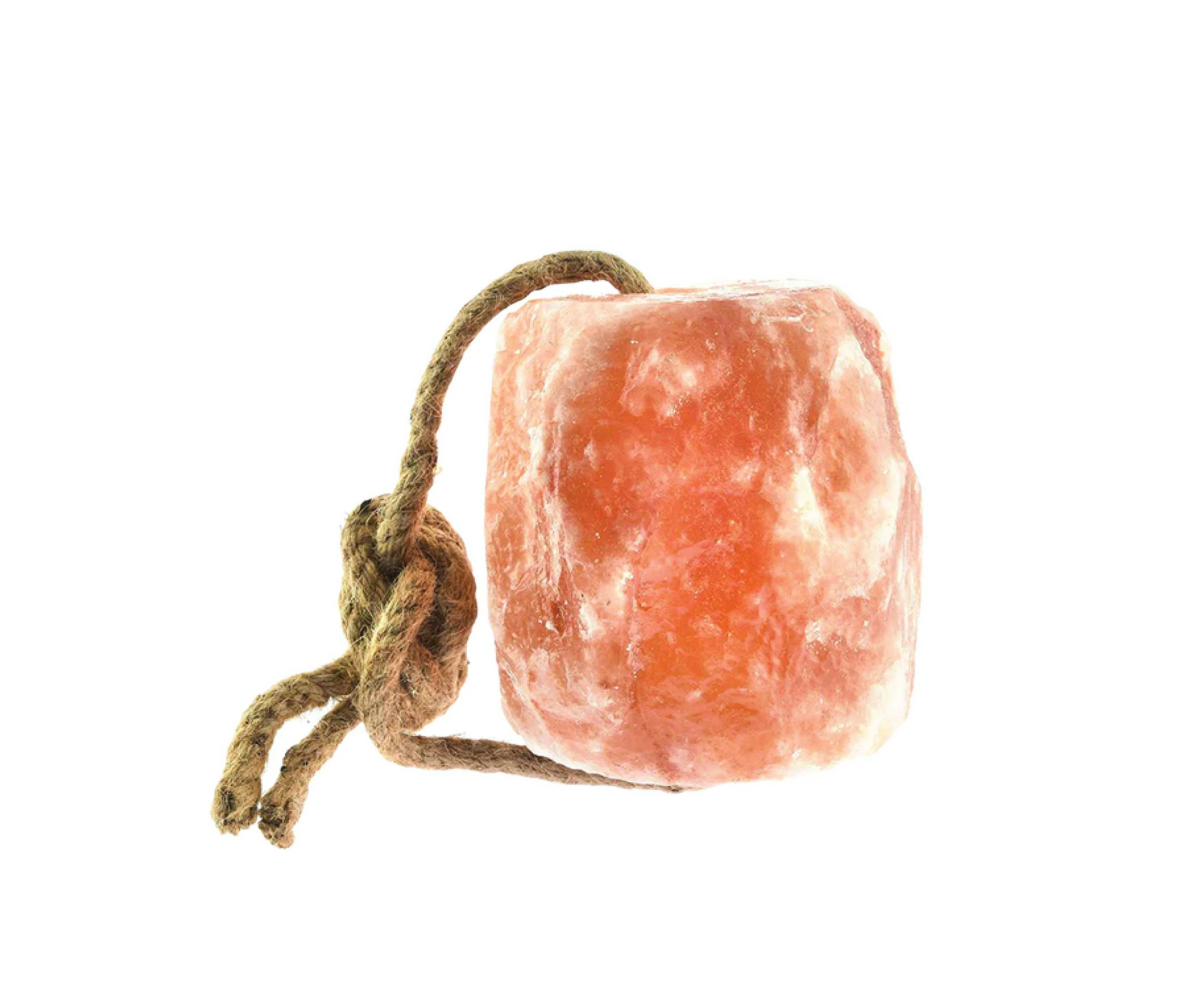 Himalayan Pink Salt Lick Rock - For Animals and Livestock With Hanging Rope