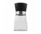 1x 150ml Glass Salt or Pepper Grinder 12cm - Adjustable Ceramic Core Short Mill