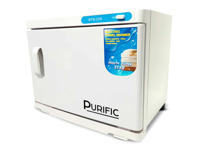 23L White UV Electric Towel Warmer Steriliser Cabinet Beauty Spa Heat Sanitiser