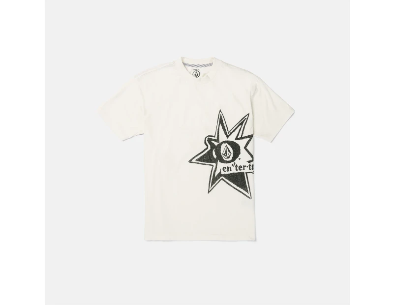 Volcom Men's Volcom Entertainment Stone Burst Short Sleeve Tee - Off White