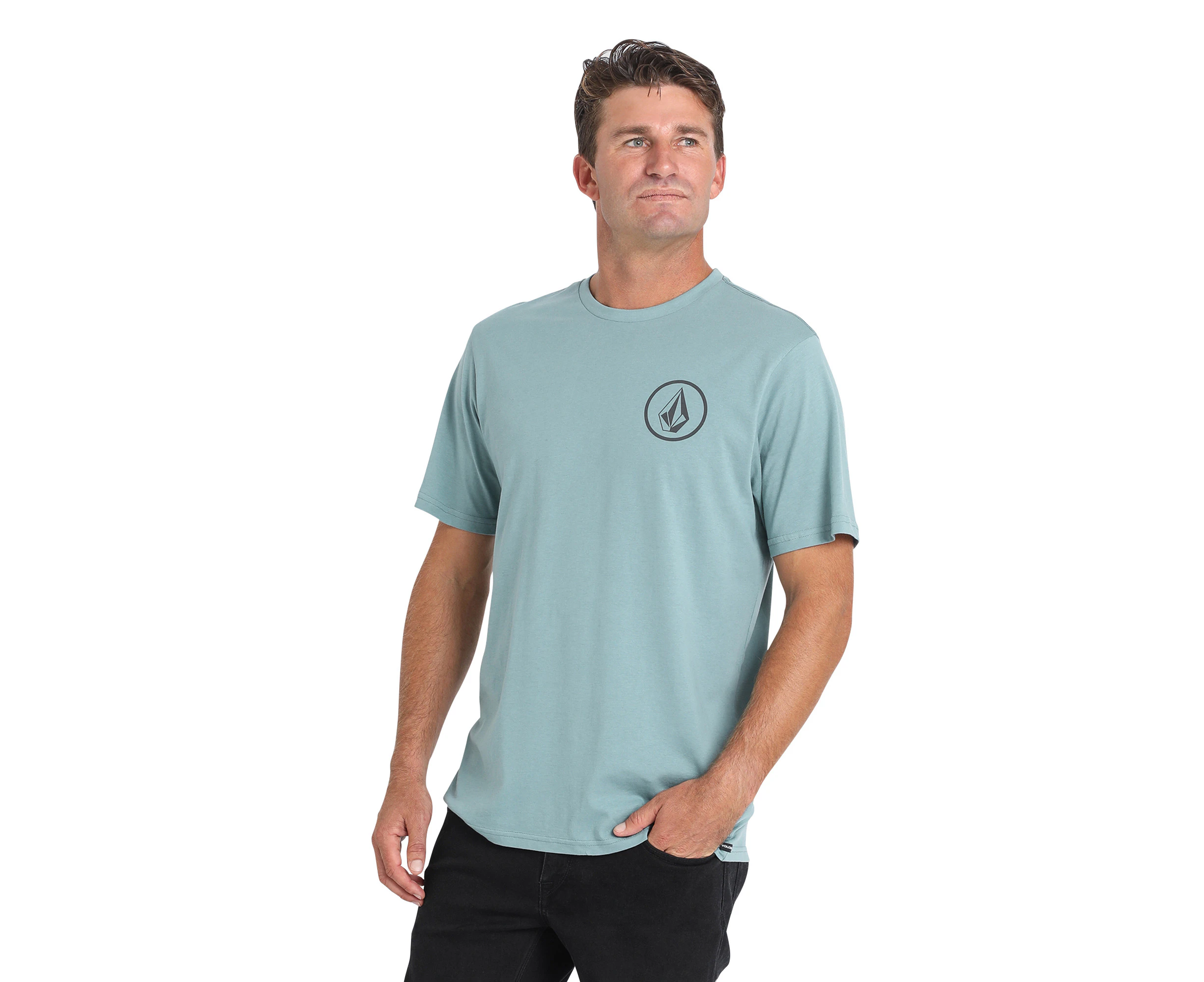 Volcom Men's Mini Circle Stone Short Sleeve Tee - Smokey Blue