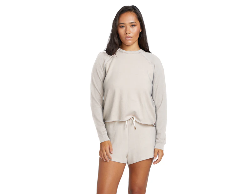 Volcom Women's Lived in Lounge Crew Sweatshirt - Mushroom