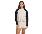 Volcom Women's Lived in Lounge Crew Sweatshirt - Mushroom