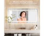 Large 500mm-1800mm Rectangular LED Illuminated Bathroom Mirror Anti-fog Dimmable Makeup Mirrors