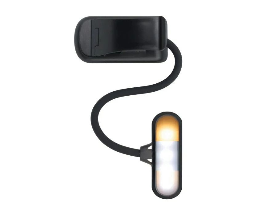 25th Hour Clip on LED Book Light Black