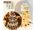 5 Tier Acrylic Clear Round Cupcake Cake Stand Birthday Wedding Party Cup