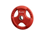 Everfit Weight Plates Standard 15kg Dumbbell Barbell Plate Weight Lifting Home Gym Red